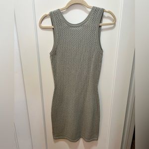 Reformation small green crotchet dress